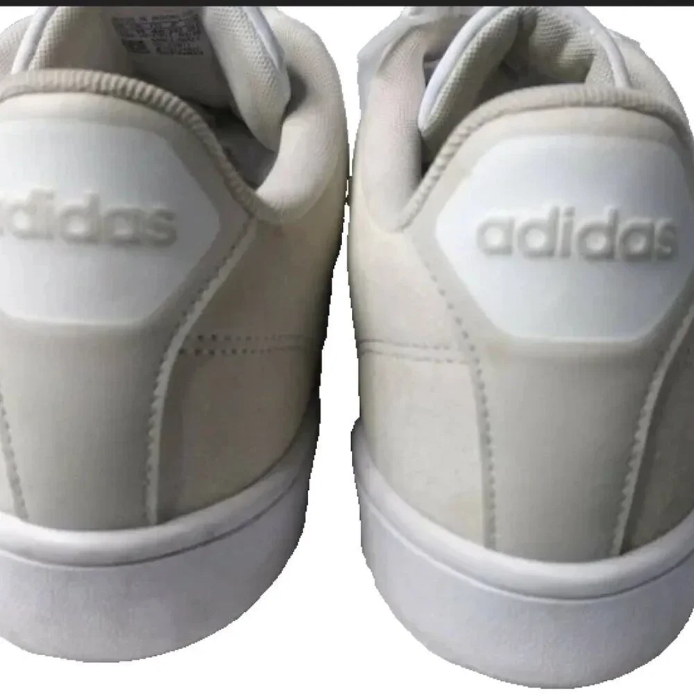Adidas Beige Suede Sneakers Mens 11.5 Shoes Cloudfoam Advantage DA9672